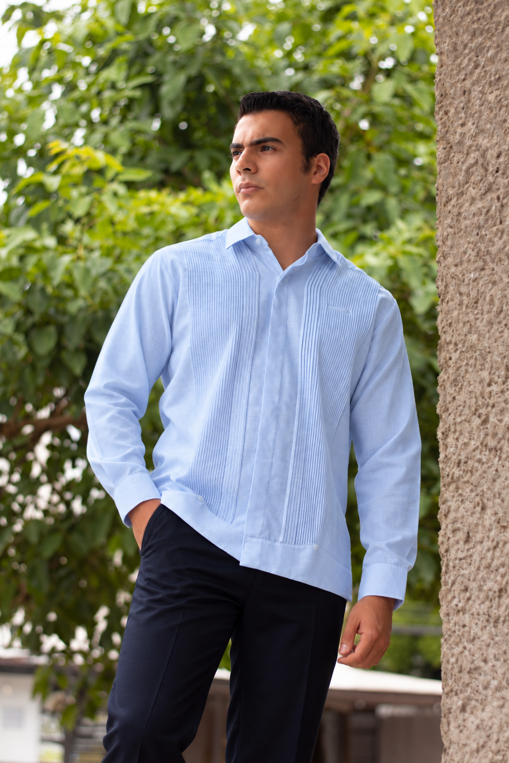 Guayabera Presidencial Manuel Azul Cielo ML