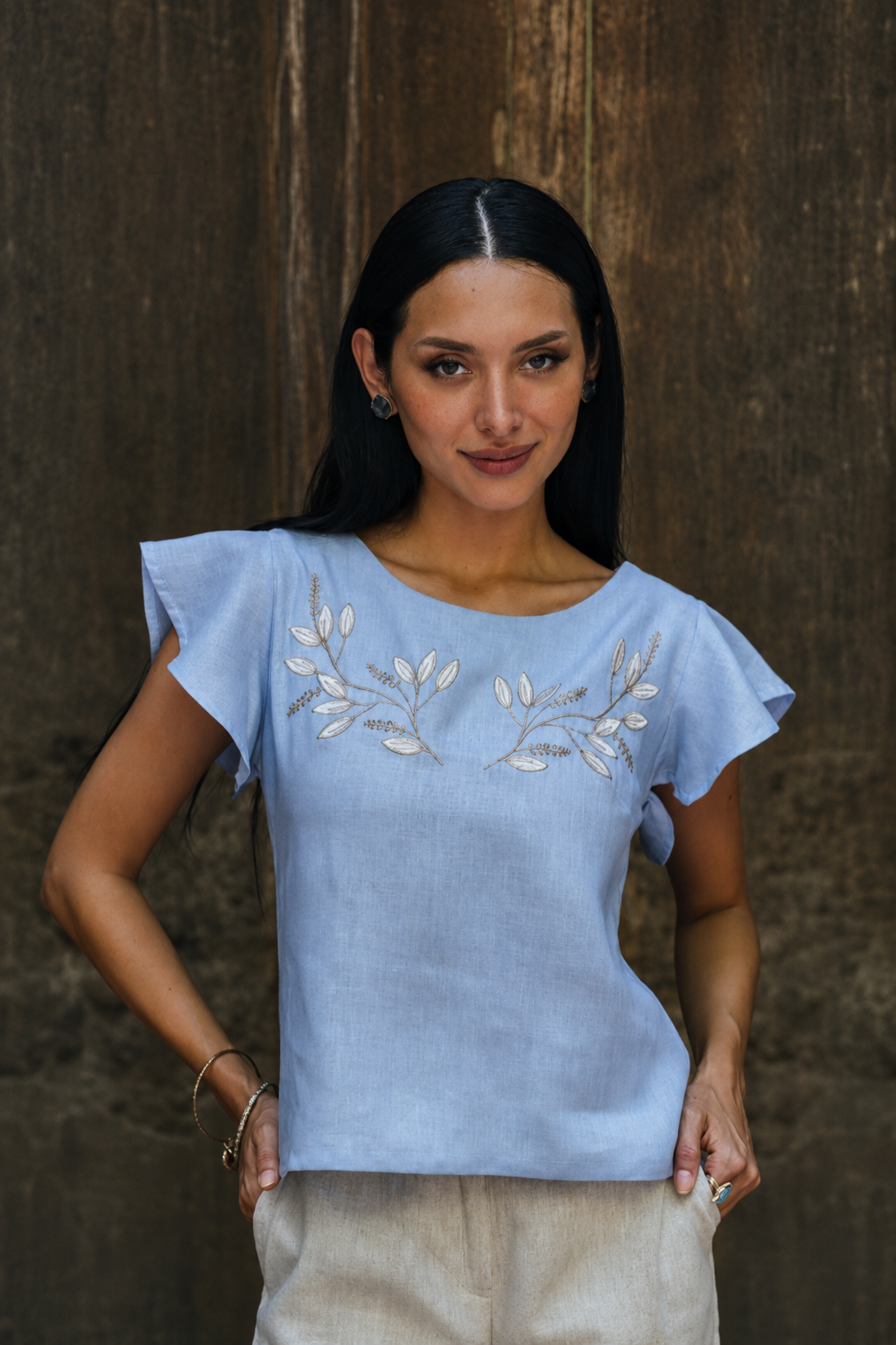 Blusa Aurora Azul Claro