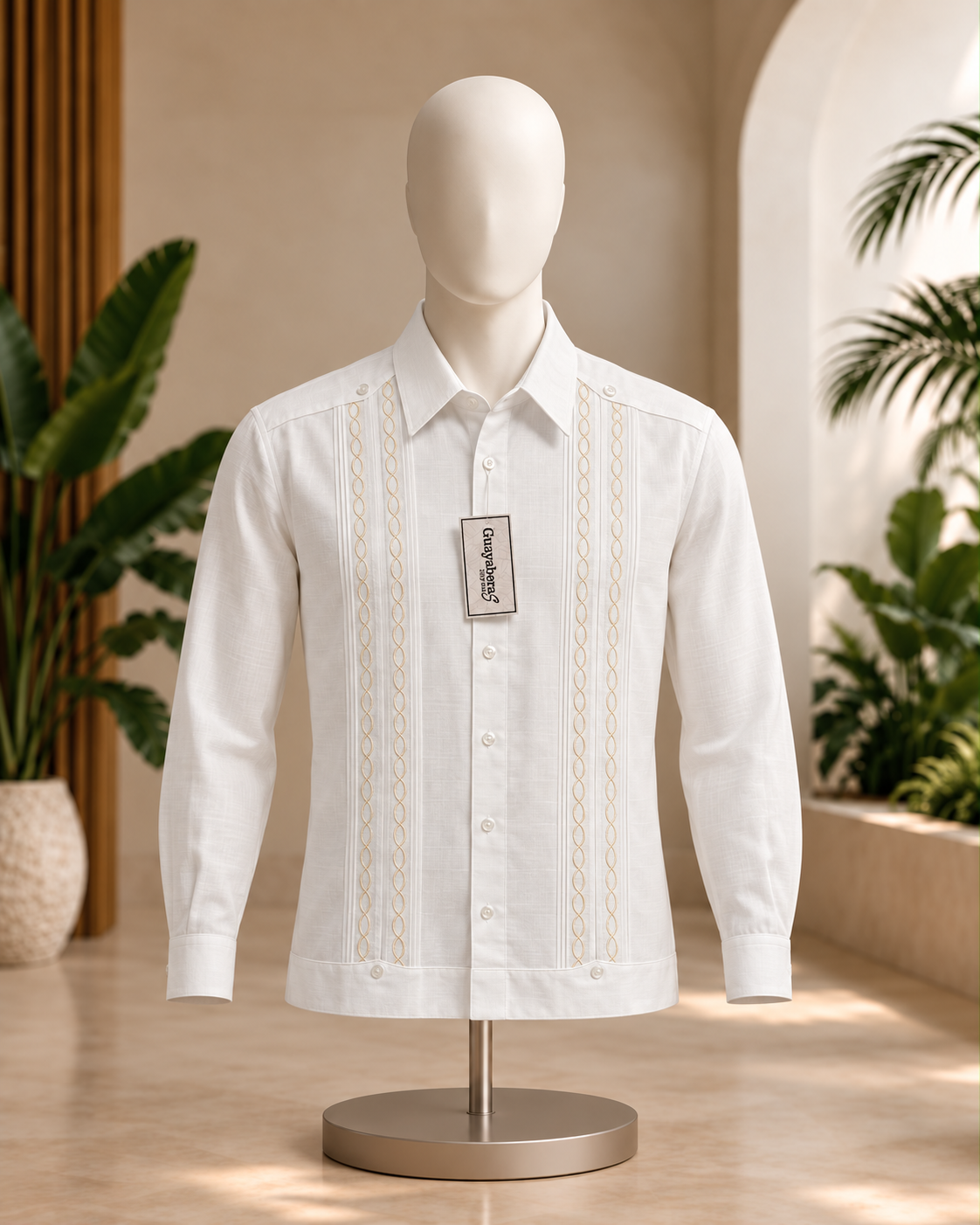 Guayabera Meridanas I BCO/ Hueso