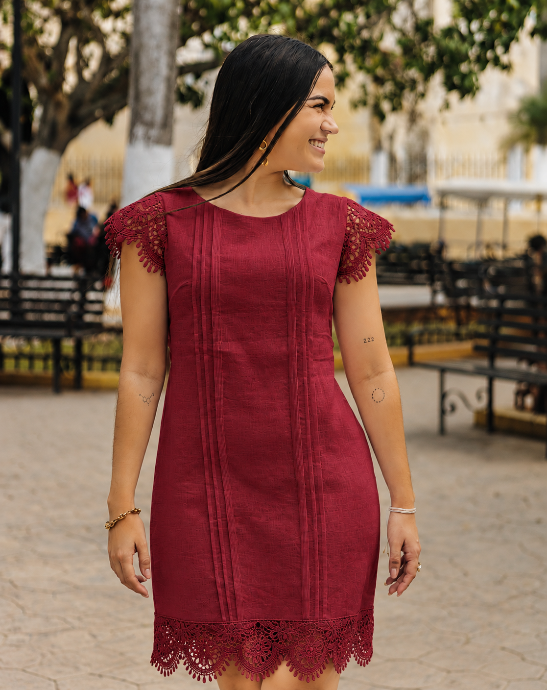 Vestido Azucena Vino