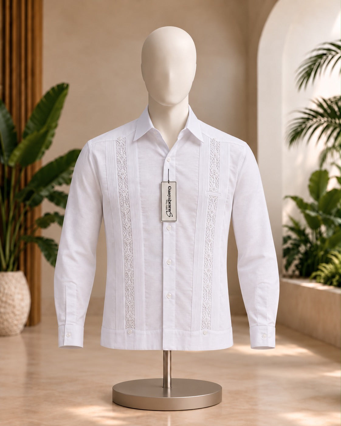 Guayabera Humberto #272 Blanca ML / Blanco