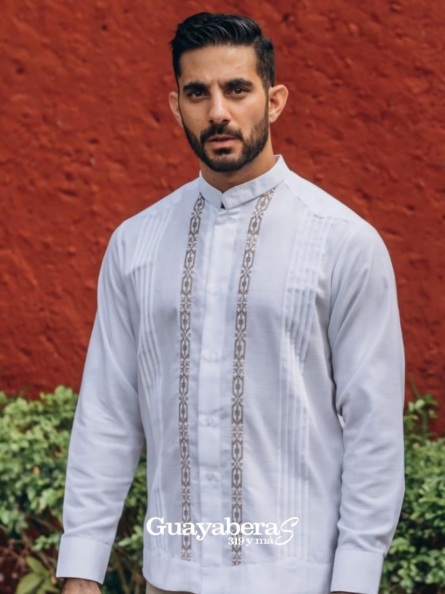 Guayabera Sabacche #287 Blanca ML / Kaki