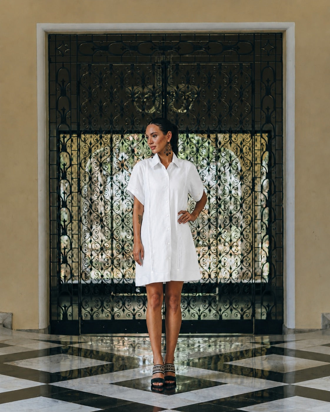Guayavestido Oversize Blanco 100% Lino