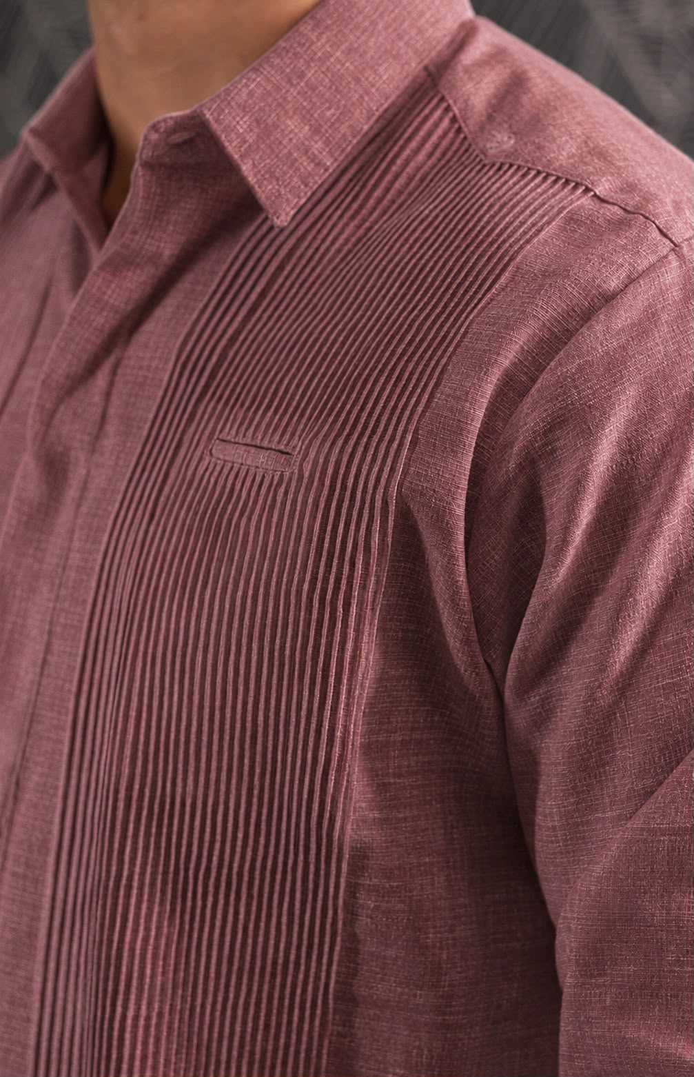 Guayabera Presidencial Manuel Vino Jaspeado ML