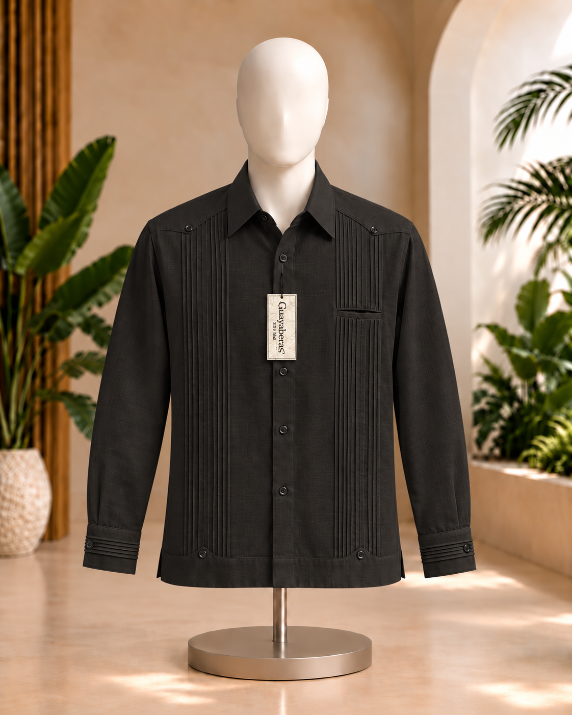 Guayabera Imperial Negra ML