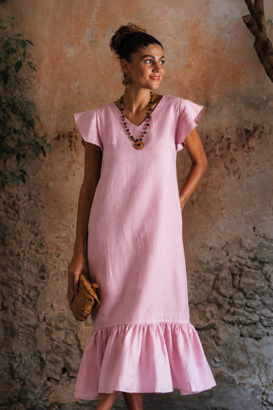 Vestido Brisa Rosa Pastel