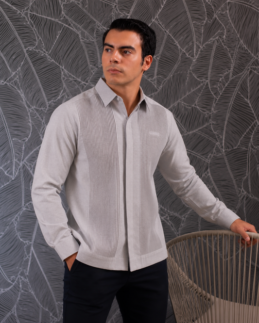 Guayabera Presidencial Manuel Gris Perla ML