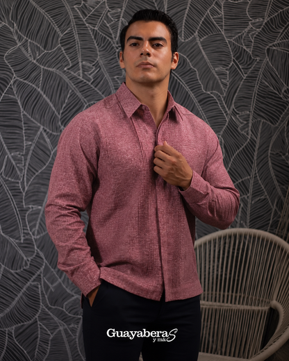 Guayabera Presidencial Manuel Vino Jaspeado ML