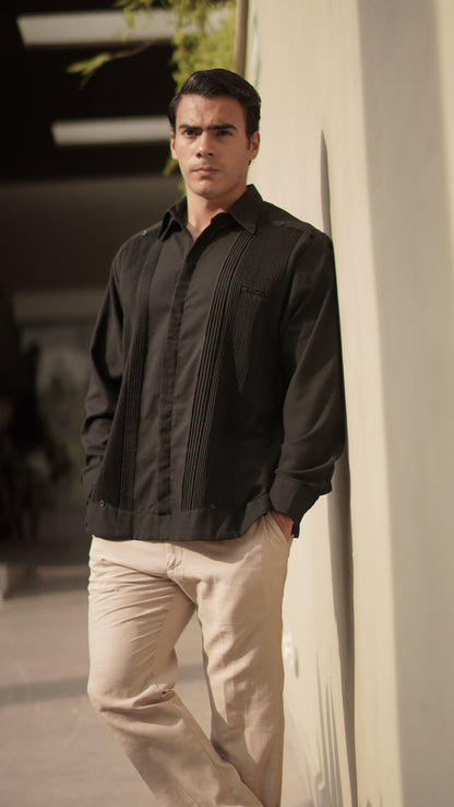 Guayabera Presidencial Manuel Negra ML
