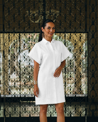 Guayavestido Oversize Blanco 100% Lino
