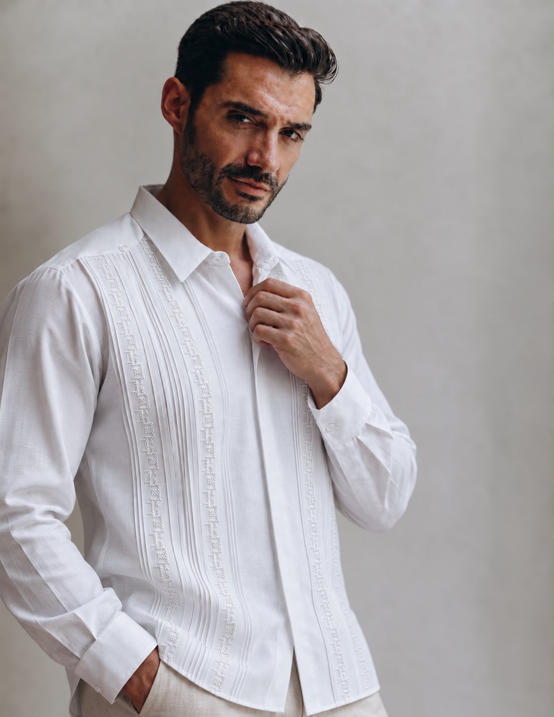 Guayabera Columba #403 Blanca ML / Blanco