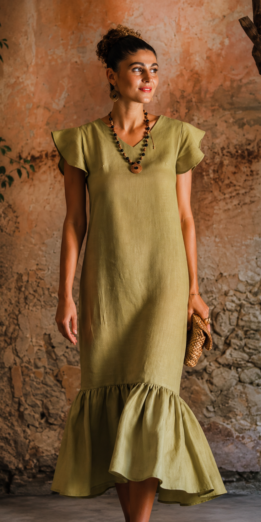 Vestido Brisa Verde Hoja